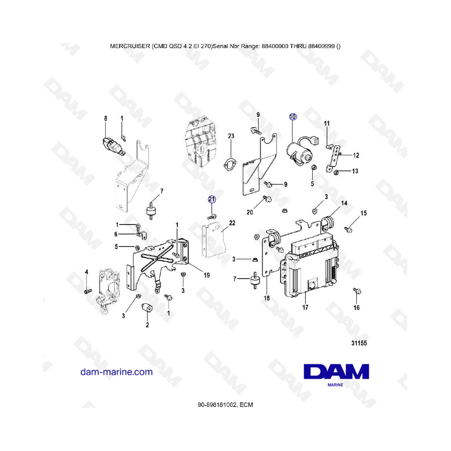 MERCRUISER CMD QSD 4.2 EI 270 - ECM