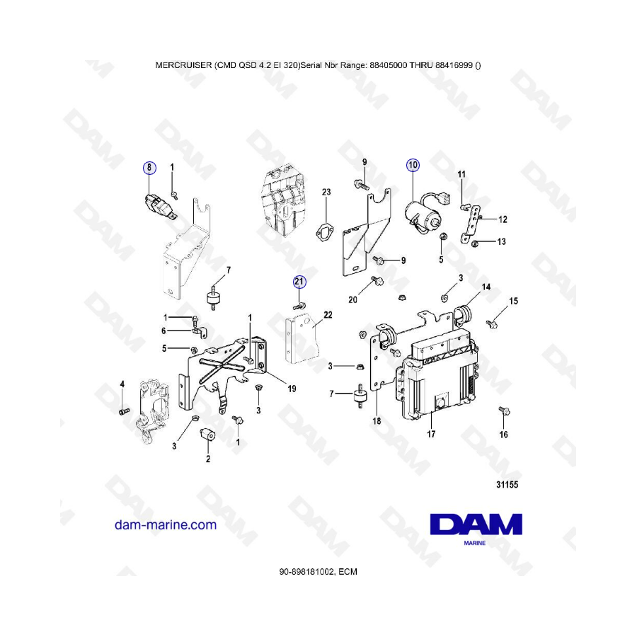 MERCRUISER CMD QSD 4.2 EI 320 - ECM