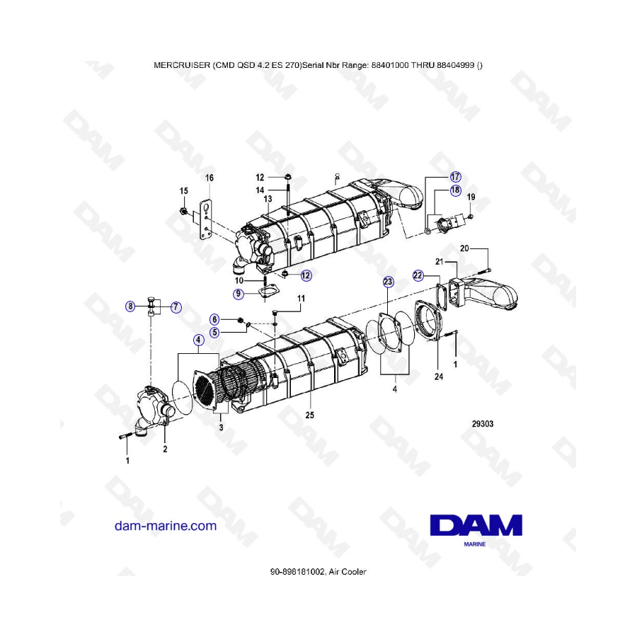 MERCRUISER CMD QSD 4.2 ES 270 - Air cooler