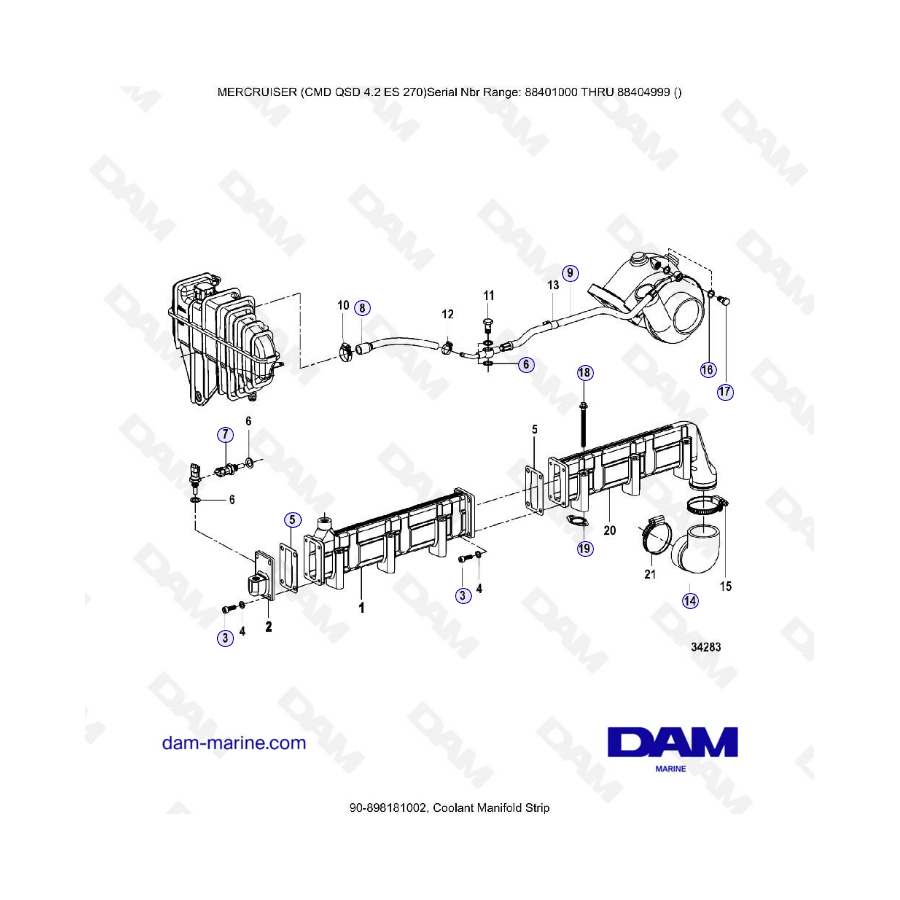 MERCRUISER CMD QSD 4.2 ES 270 - Refrigerant