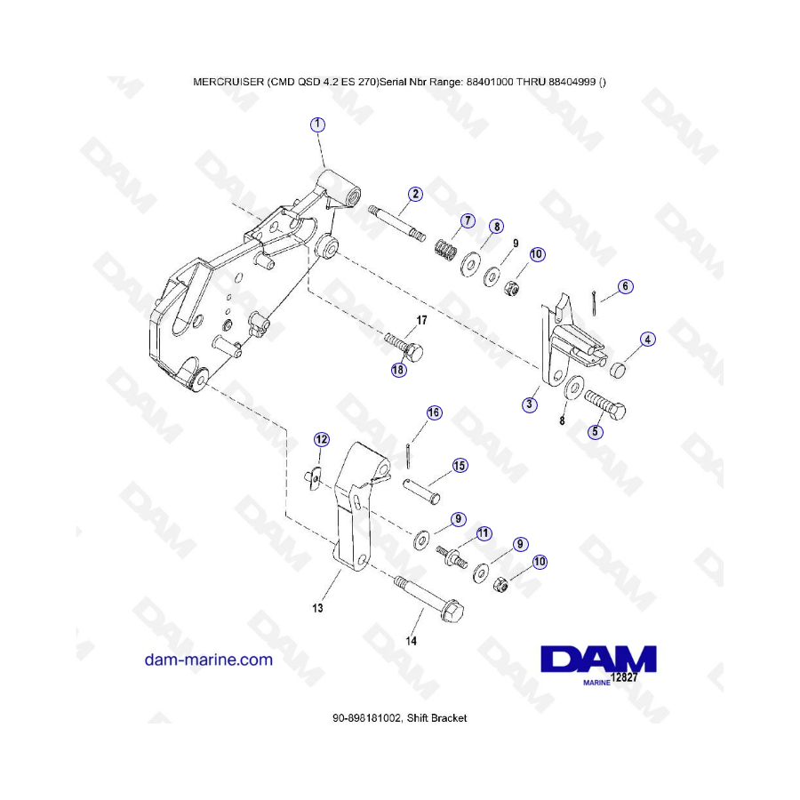 MERCRUISER CMD QSD 4.2 ES 270 - Shift bracket