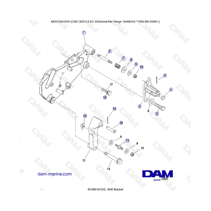 MERCRUISER CMD QSD 4.2 ES 320 - Shift bracket