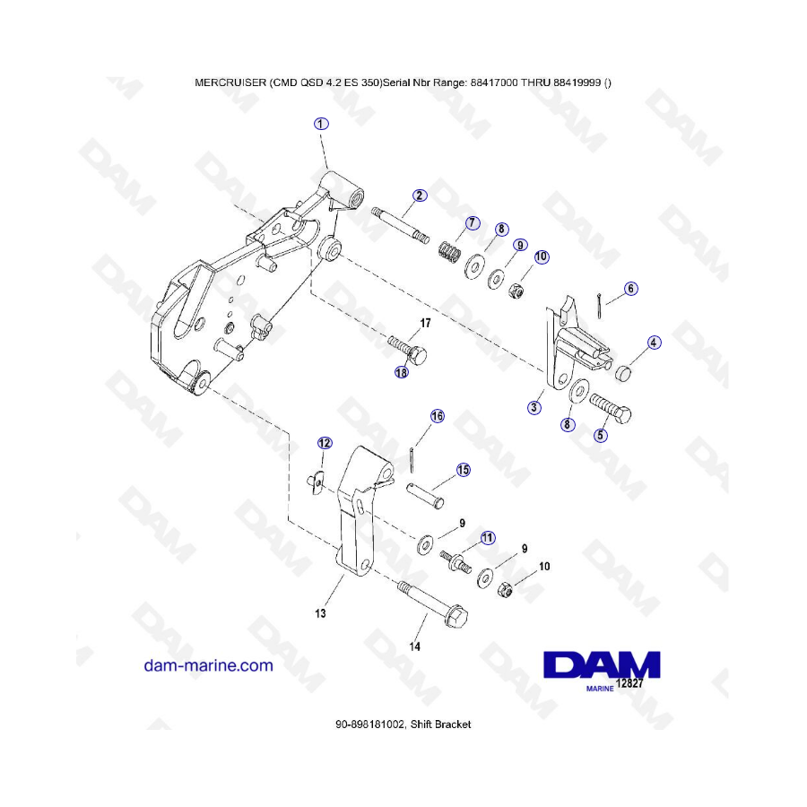 MERCRUISER CMD QSD 4.2 ES 350 - Shift bracket