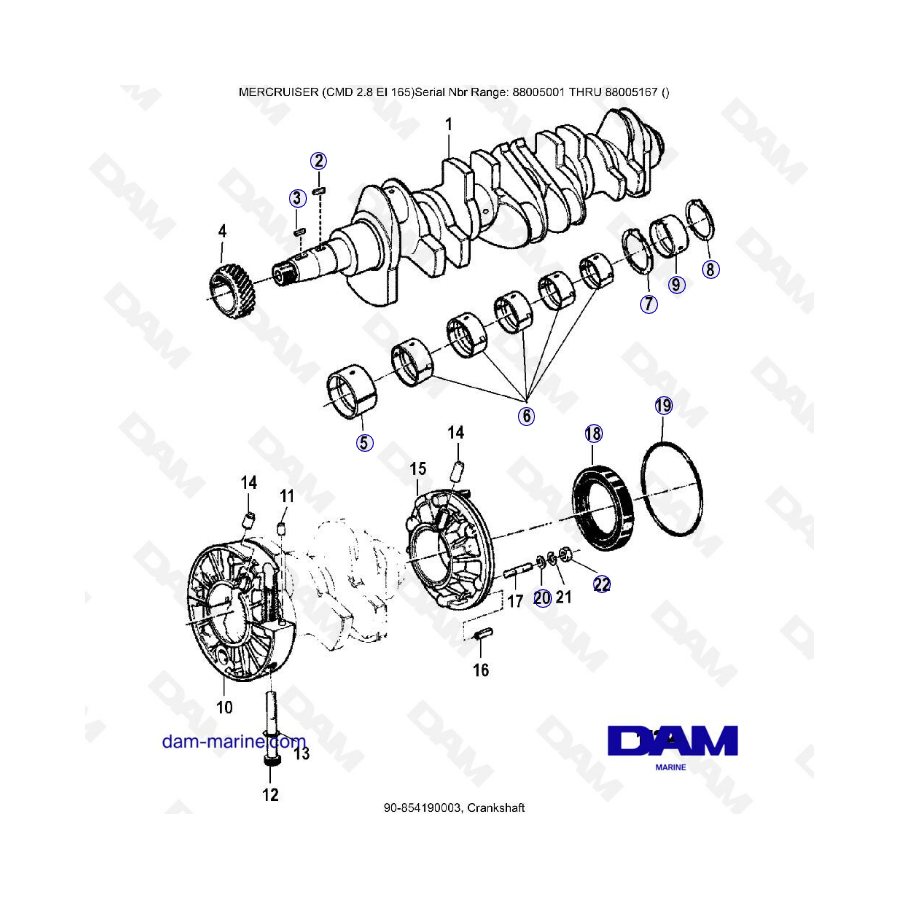 MERCRUISER CMD 2.8 EI 165 - Crankshaft