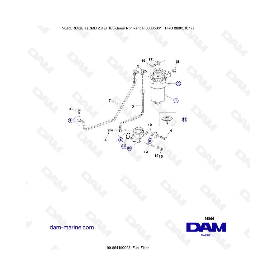 MERCRUISER CMD 2.8 EI 165 - Fuel filter