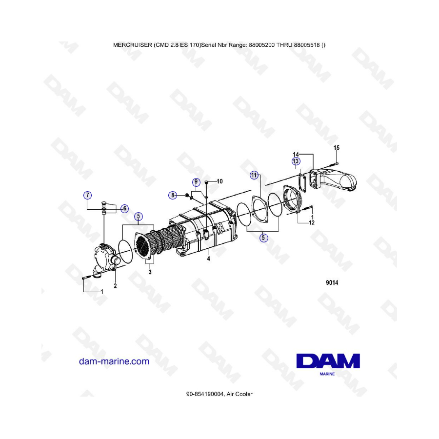 MERCRUISER CMD 2.8 EI 170 - Air cooler