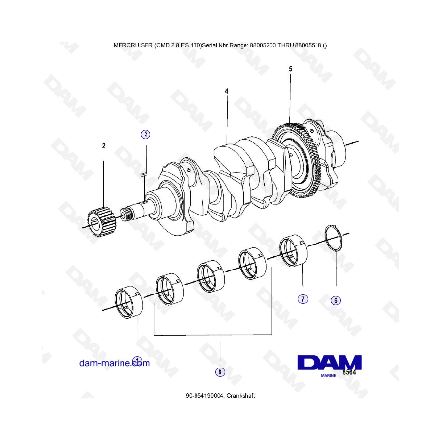 MERCRUISER CMD 2.8 EI 170 - Crankshaft