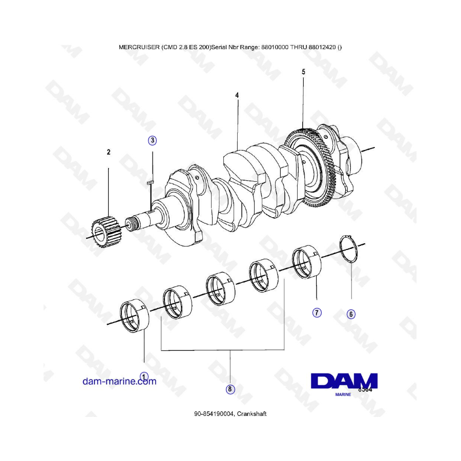 MERCRUISER CMD 2.8 EI 200 - Crankshaft