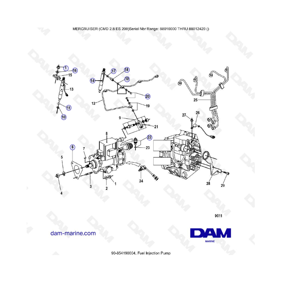 MERCRUISER CMD 2.8 EI 200 - Fuel injection pump