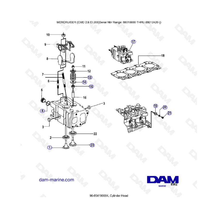 MERCRUISER CMD 2.8 ES 200 - Culata