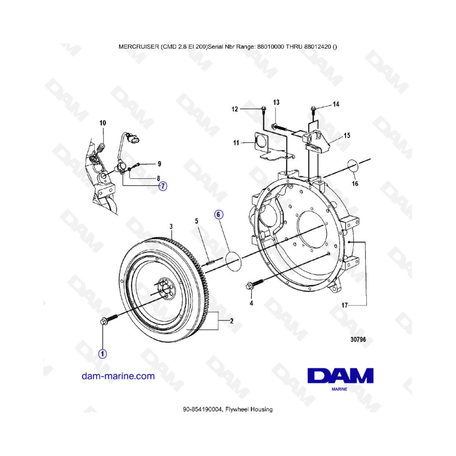 MERCRUISER CMD 2.8 ES 200 - Caja volante