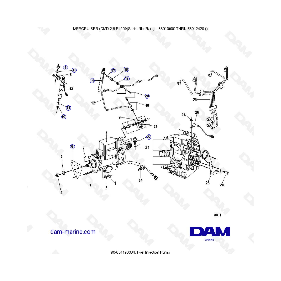 MERCRUISER CMD 2.8 ES 200 - Fuel injection pump