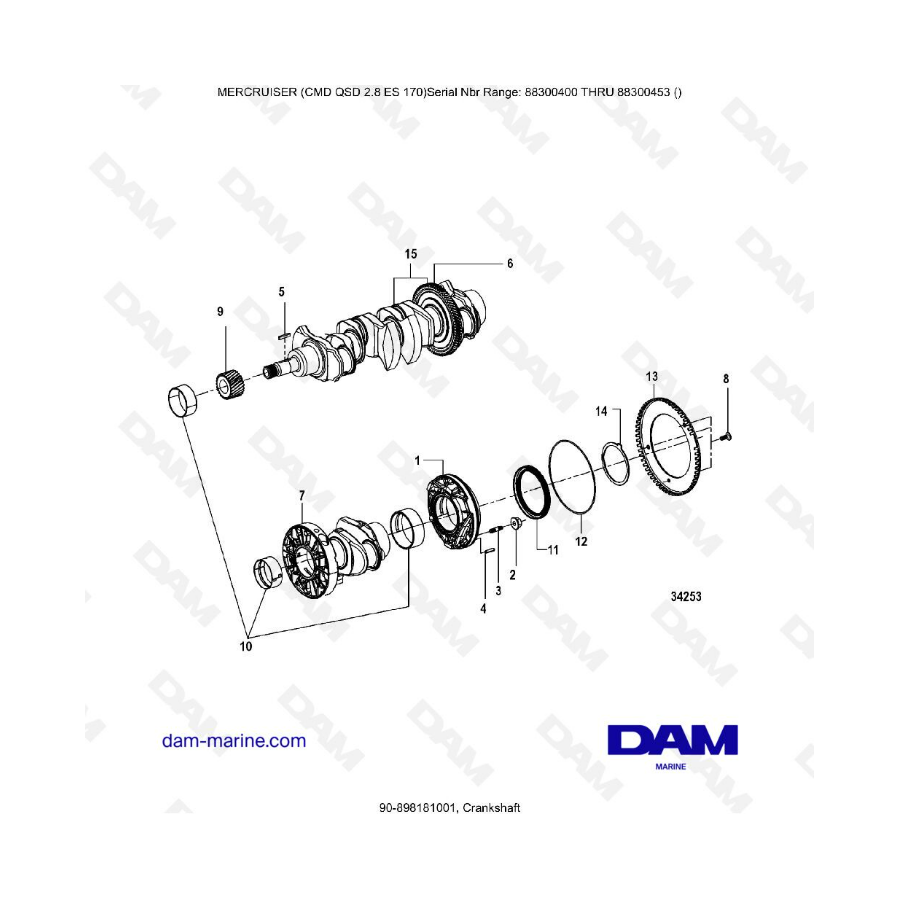 MERCURISER CMD QSD 2.8 ES 170 - Cigüeñal