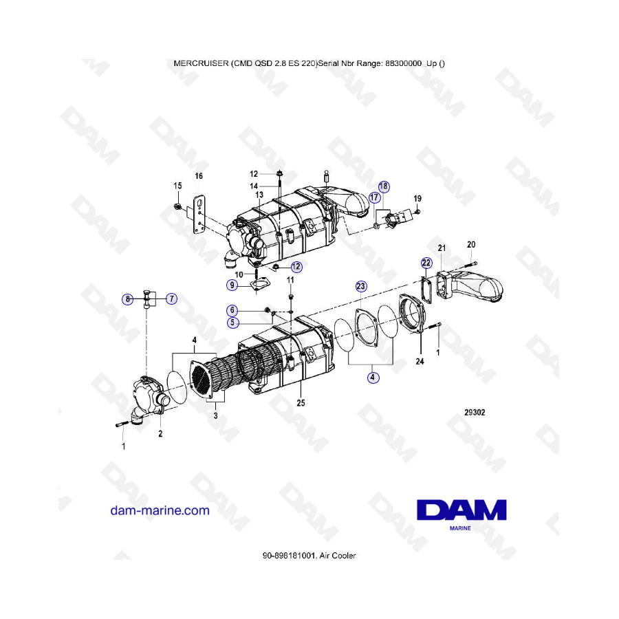 MERCRUISER CMD QSD 2.8 ES 220 - Air cooler