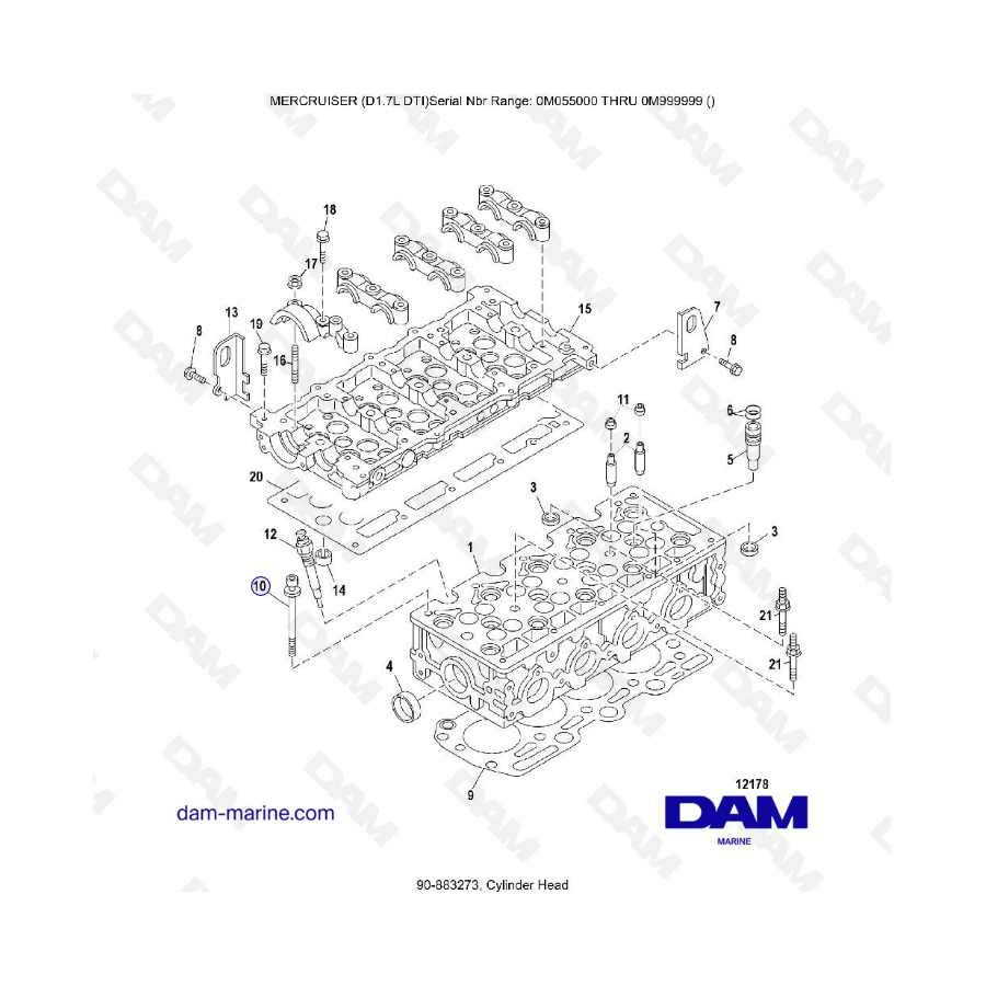 MERCRUISER D1.7L DTI - Cylinder head