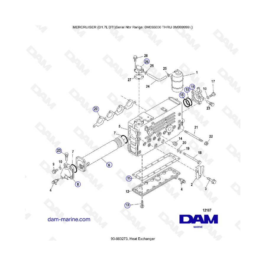 MERCRUISER D1.7L DTI - Heat exchanger