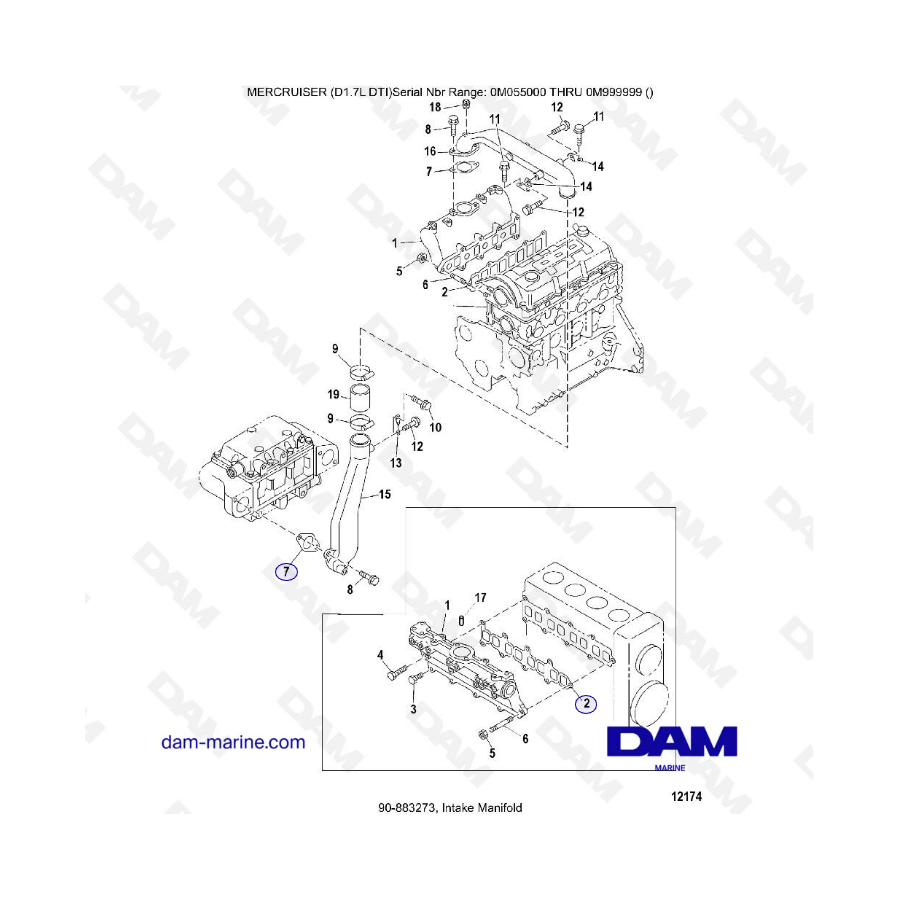 MERCRUISER D1.7L DTI - Intake manifold