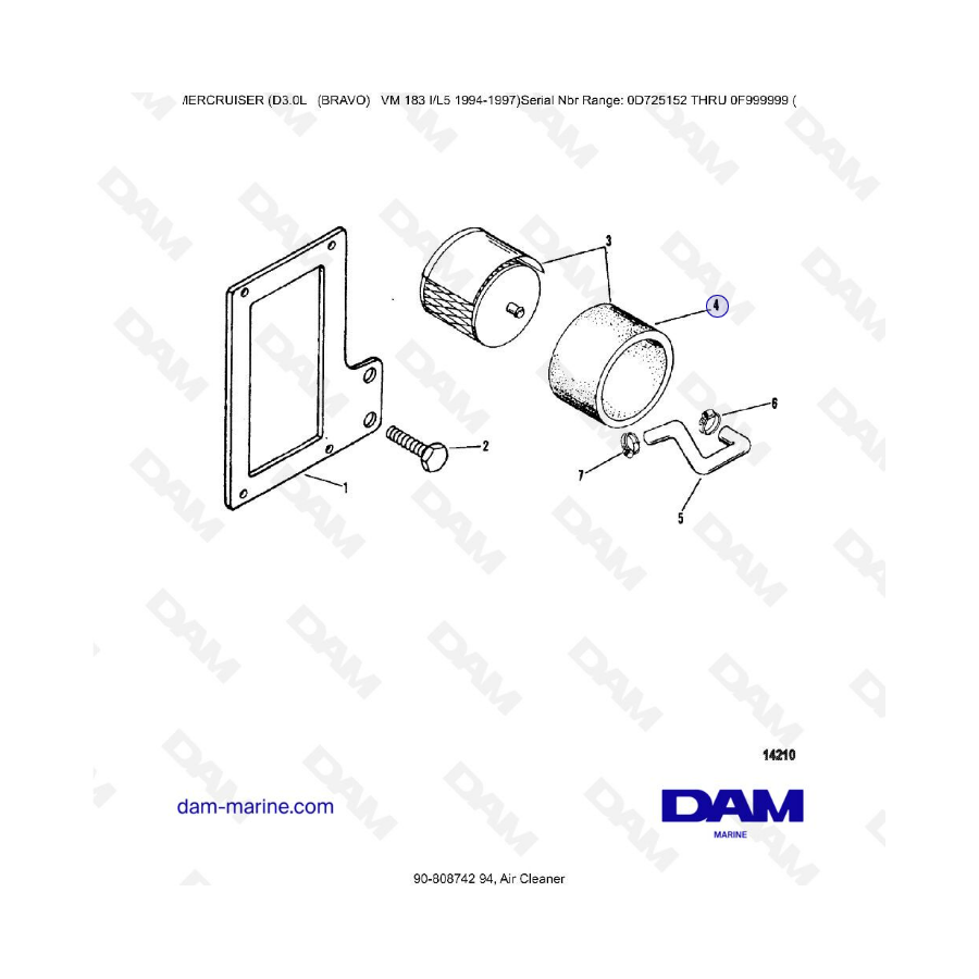 MERCRUISER D3.0L - Air cleaner