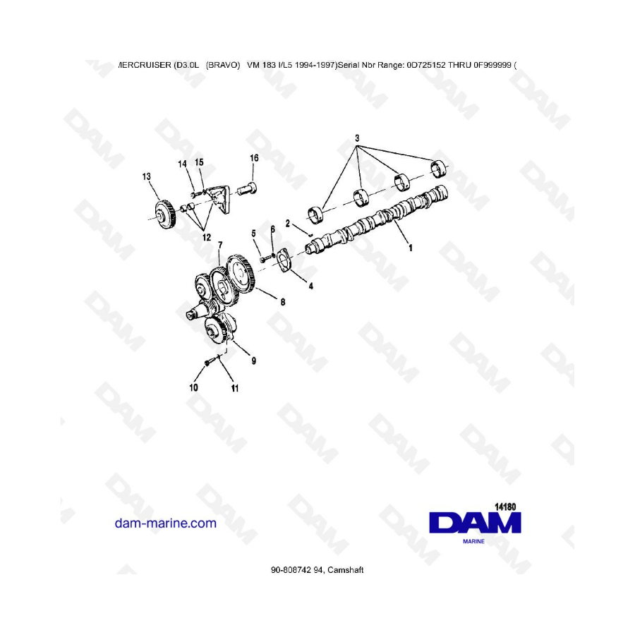 MERCRUISER D3.0L - Camshaft