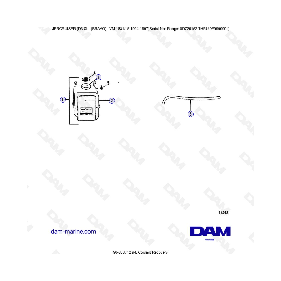 MERCRUISER D3.0L - Coolant recovery