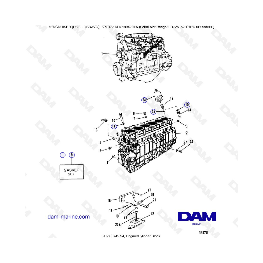 MERCRUISER D3.0L - Engine / Cylinder Block