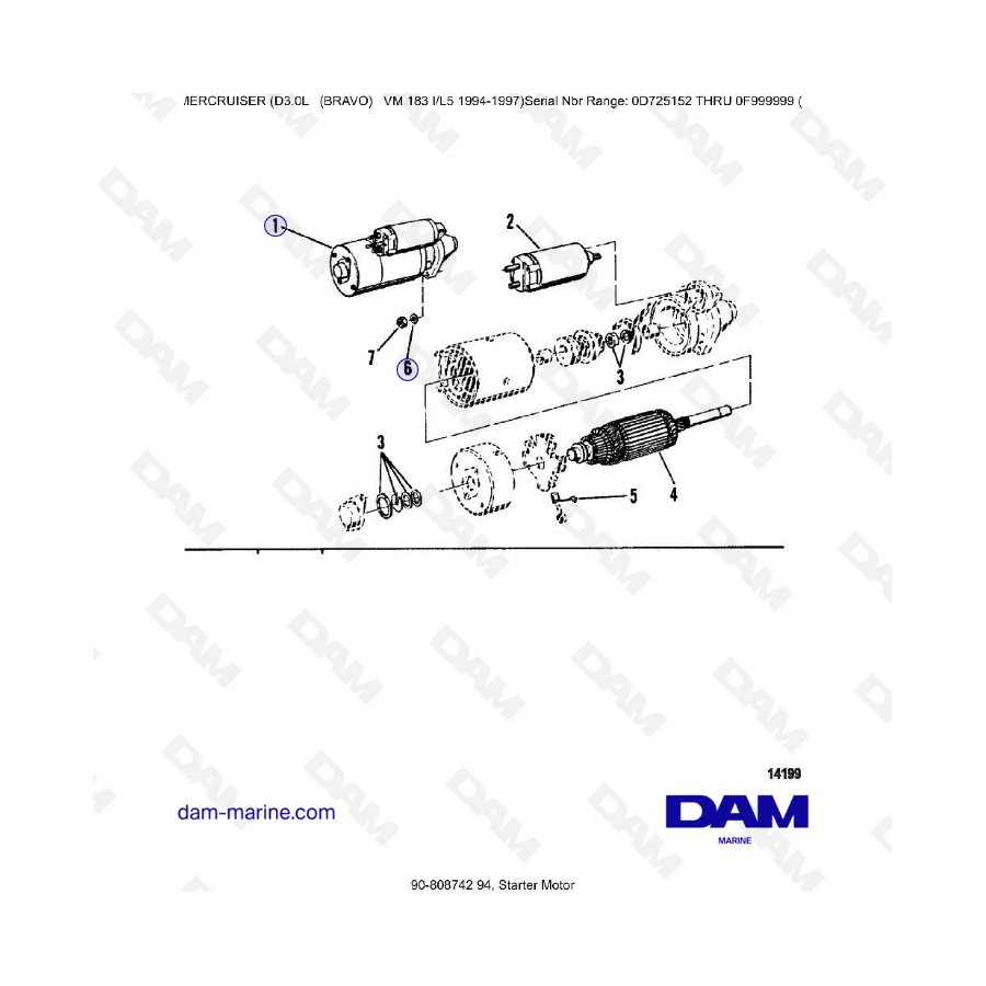 MERCRUISER D3.0L – Starter engine