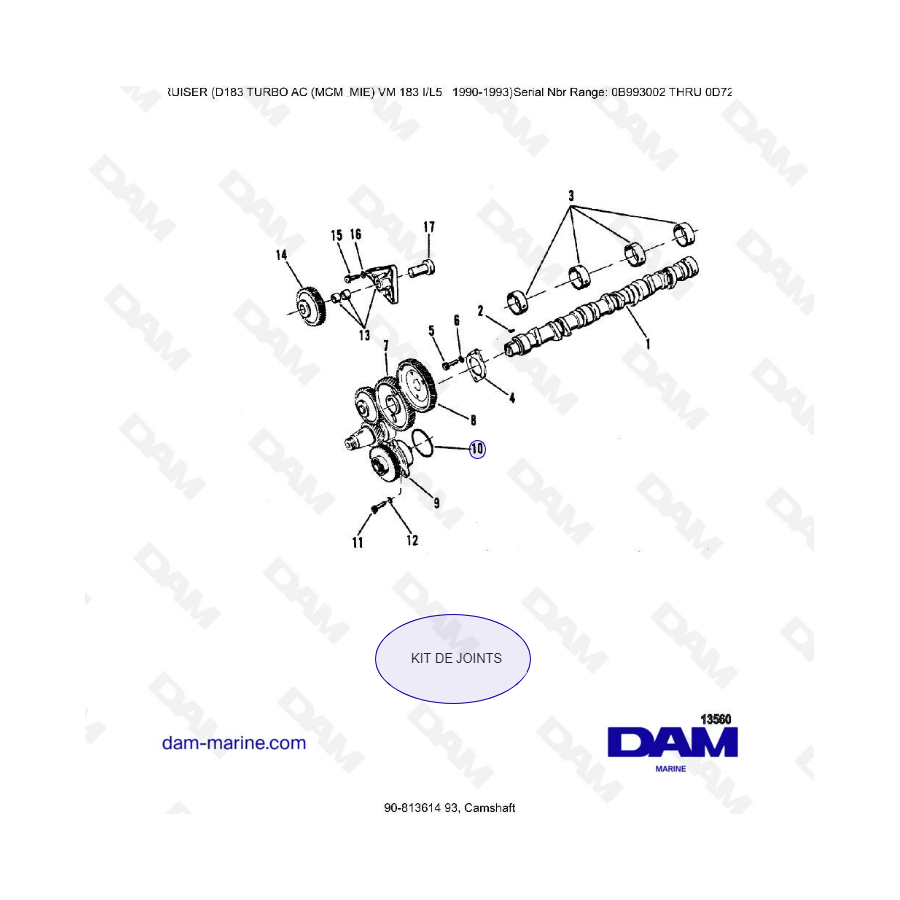 MERCRUISER D183 TURBO AC - Camshaft