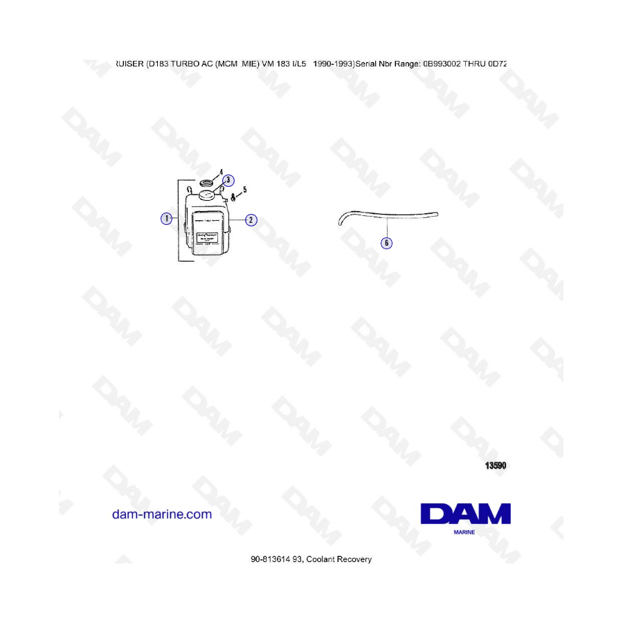 MERCRUISER D183 TURBO AC - Coolant recovery