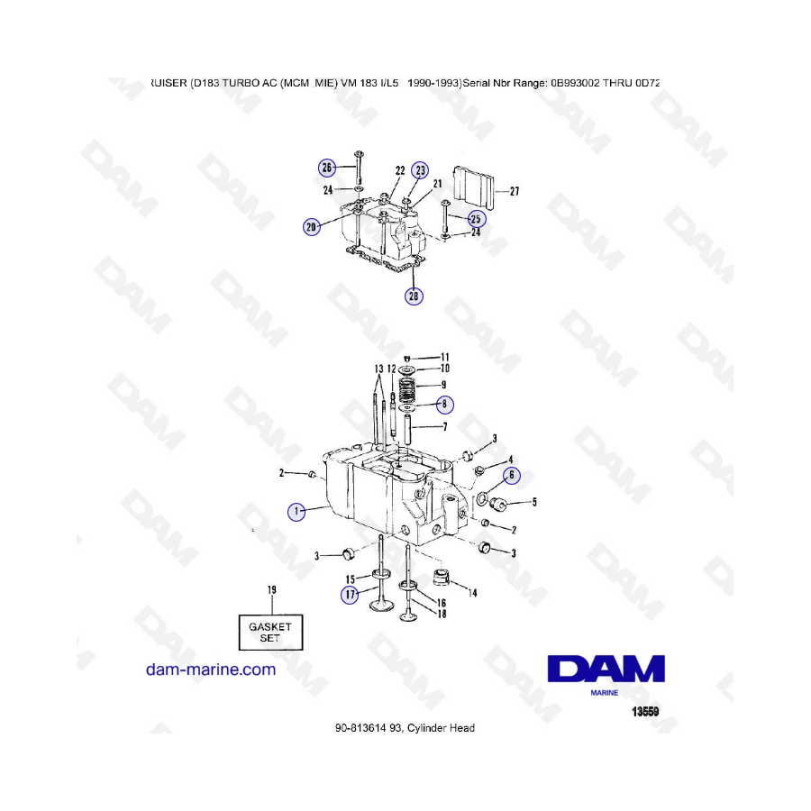 MERCRUISER D183 TURBO AC - Cylinder head