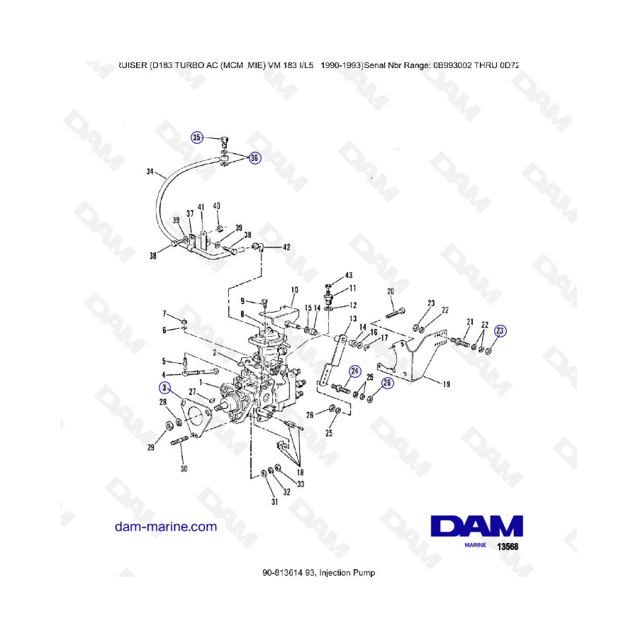 MERCRUISER D183 TURBO AC - Injection pump