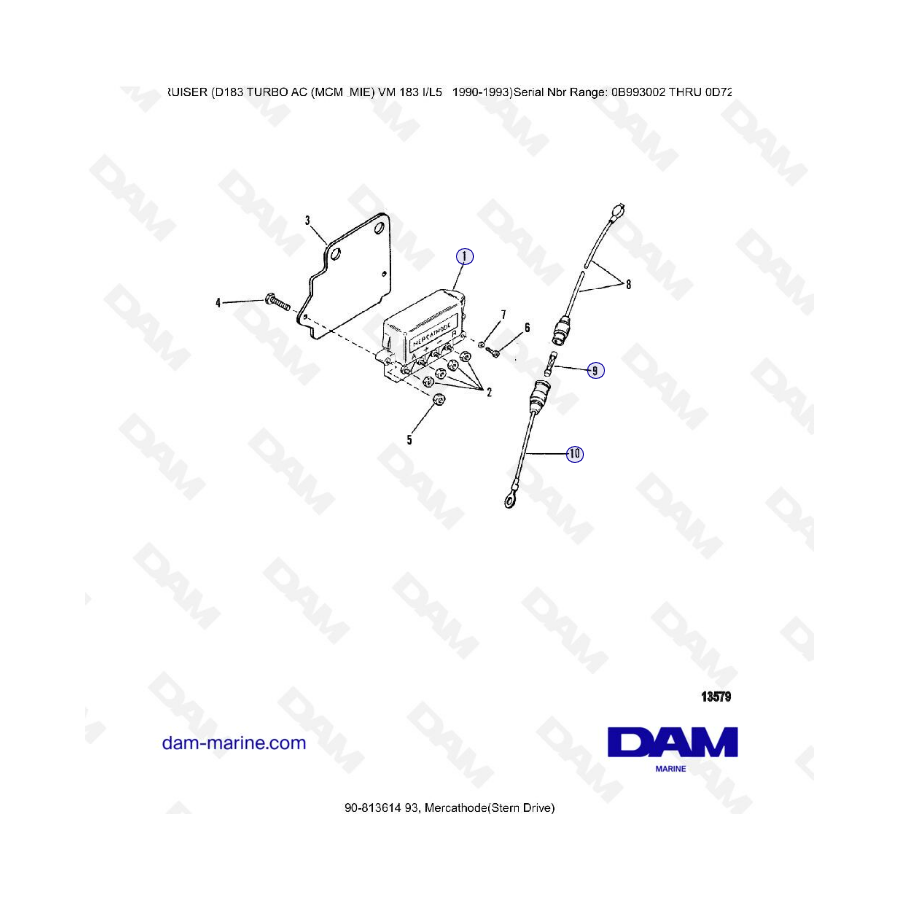 MERCRUISER D183 TURBO AC - Mercathode (fueraborda)