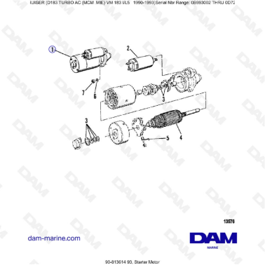 MERCRUISER D183 Turbo AC - Starter engine - DAM Marine