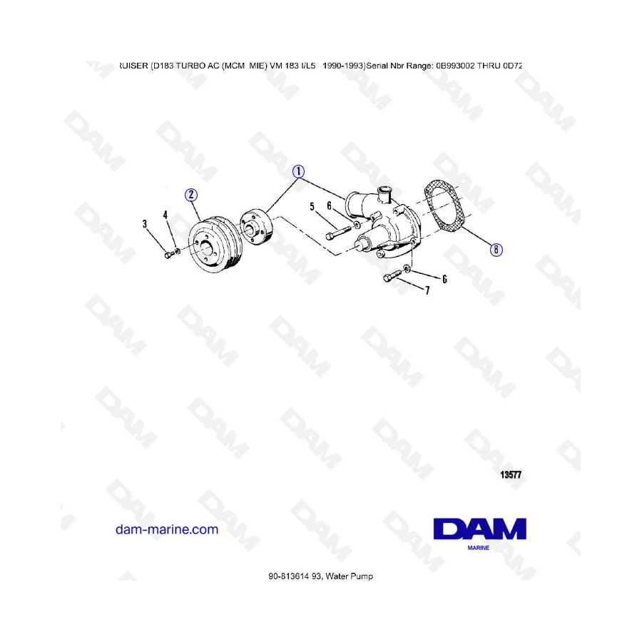 MERCRUISER D183 TURBO AC - Water pump