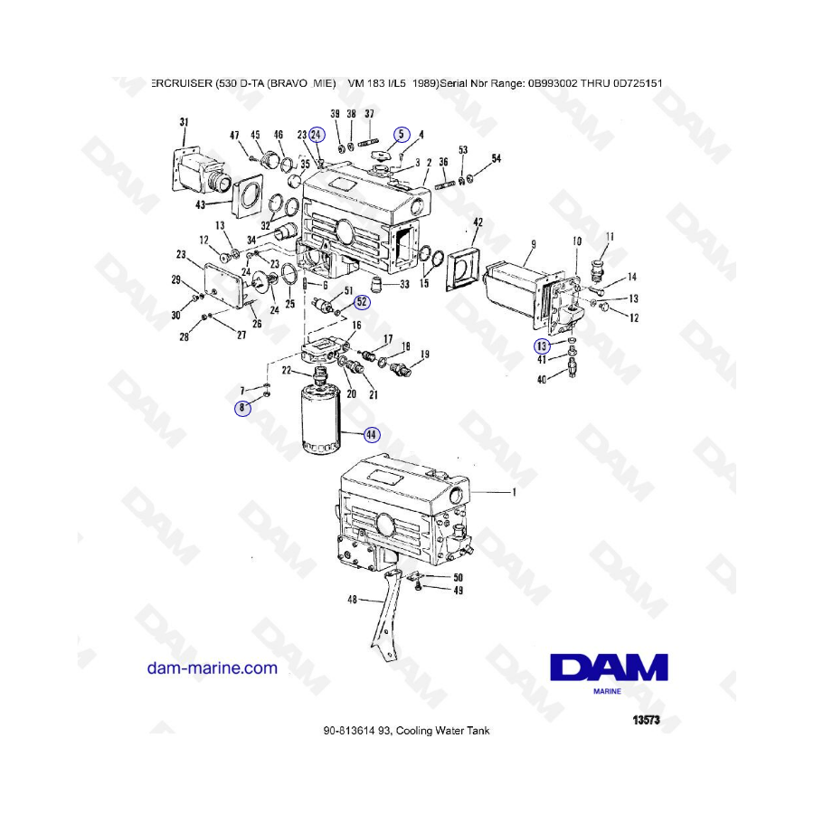 MERCRUISER 530D-TA - Cooling water tank