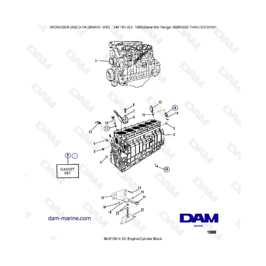 MERCRUISER 530D-TA - Engine & Cylinder block