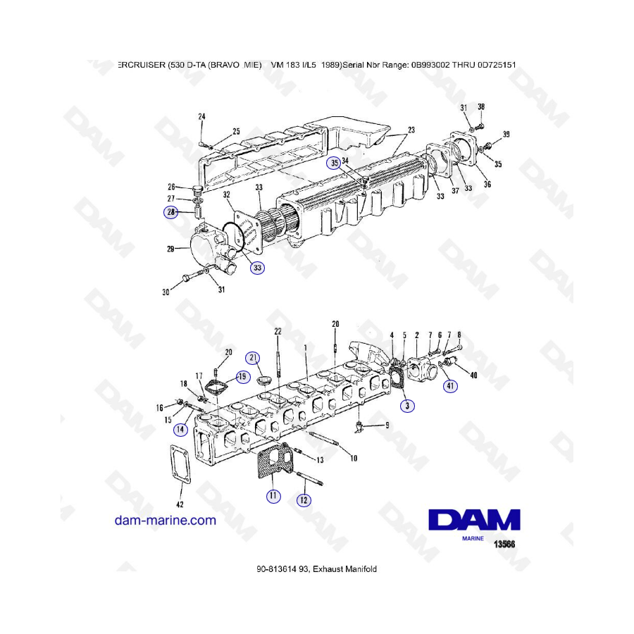 MERCRUISER 530D-TA - Exhaust manifold