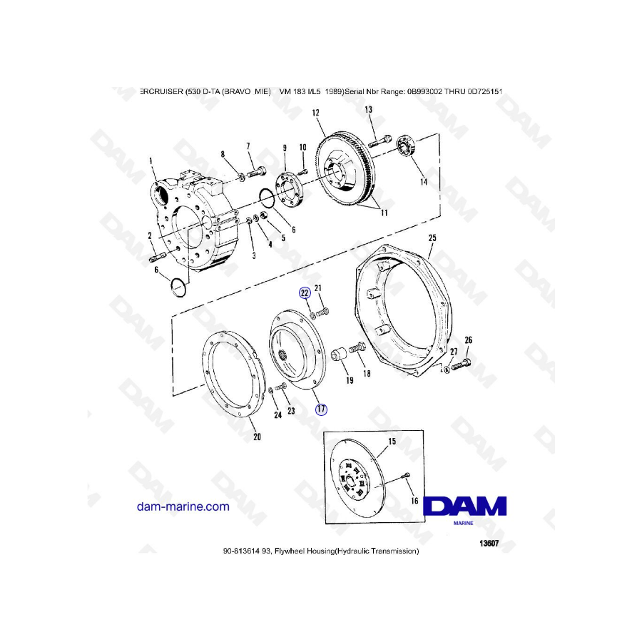 MERCRUISER 530D-TA - Flywheel housing (hydraulic)