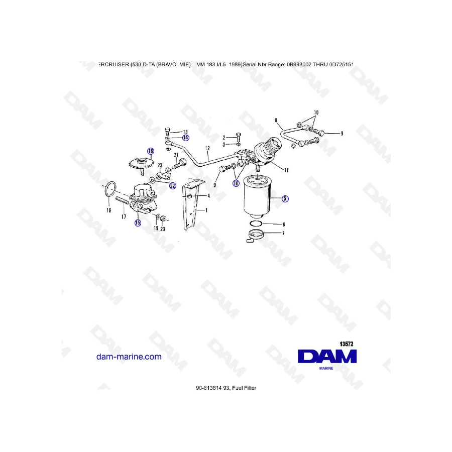 MERCRUISER 530D-TA - Fuel filter