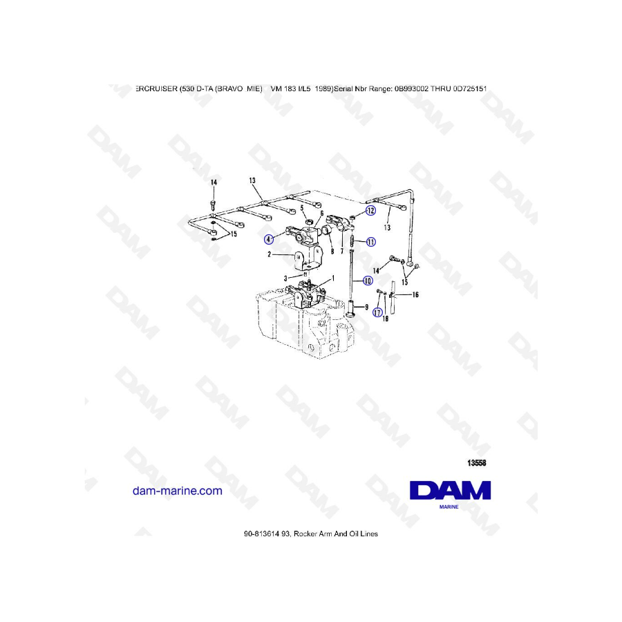 MERCRUISER 530D-TA - Rocker cover