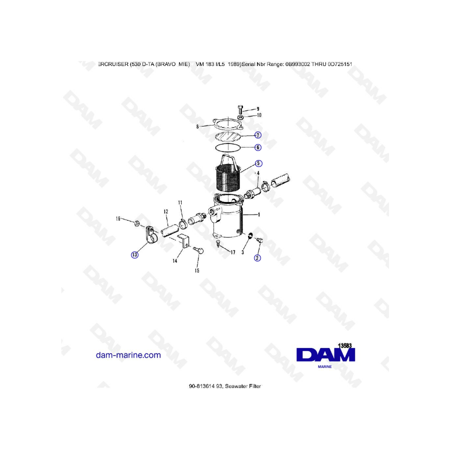 MERCRUISER 530D-TA - Seawater filter