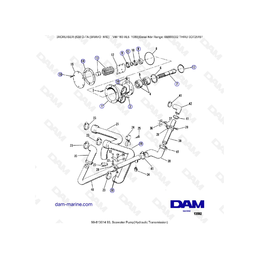 MERCRUISER 530D-TA - Seawater pump (hydrau)