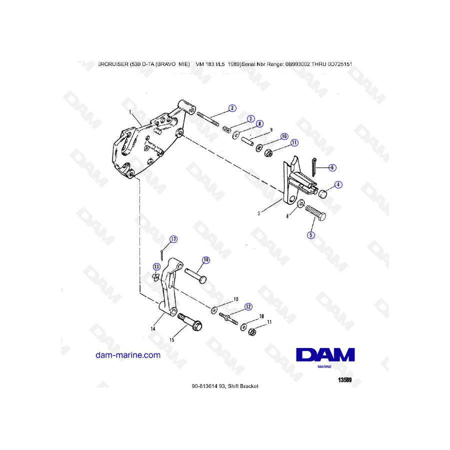 MERCRUISER 530D – Shift Bracket