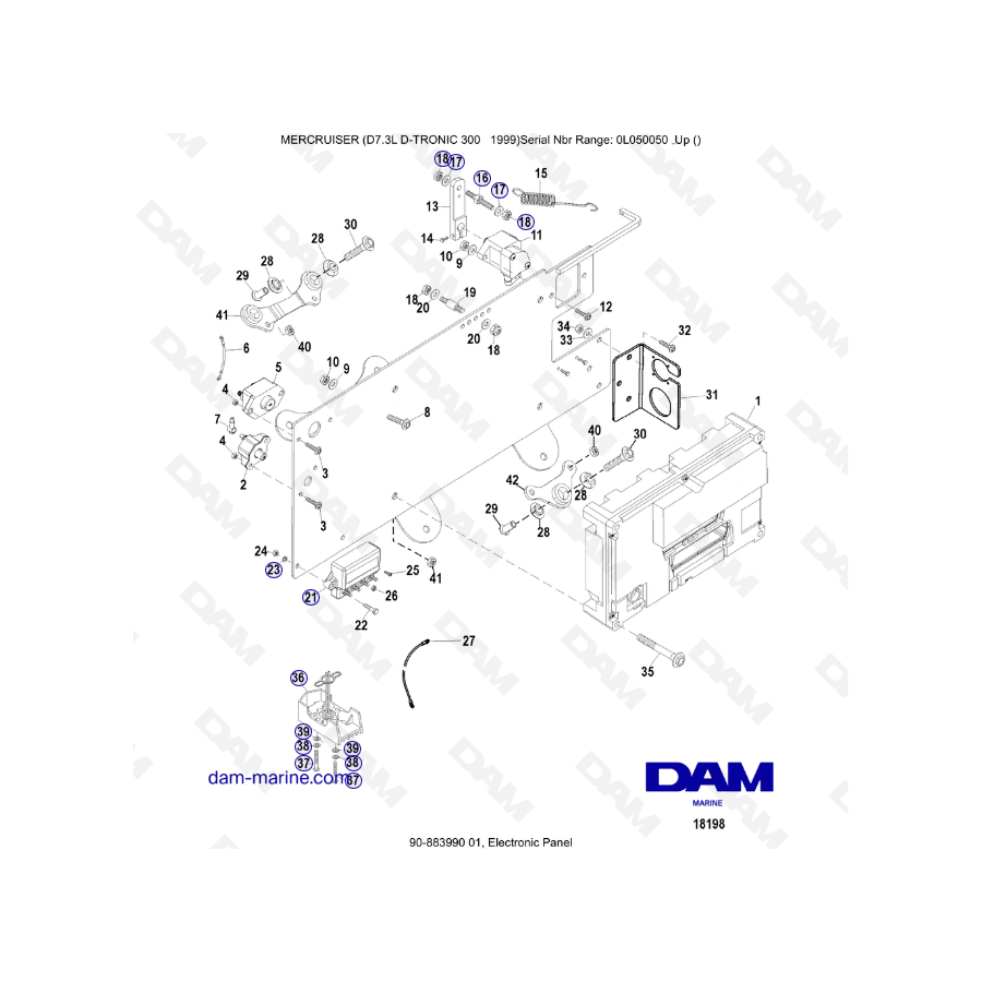 Mercruiser 7.3L D-TRONIC - Electronic panel