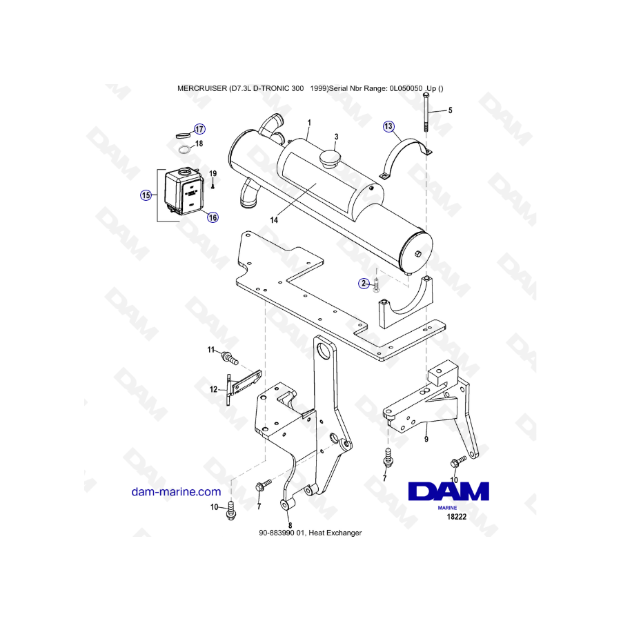 Mercruiser 7.3L D-TRONIC - Heat exchanger