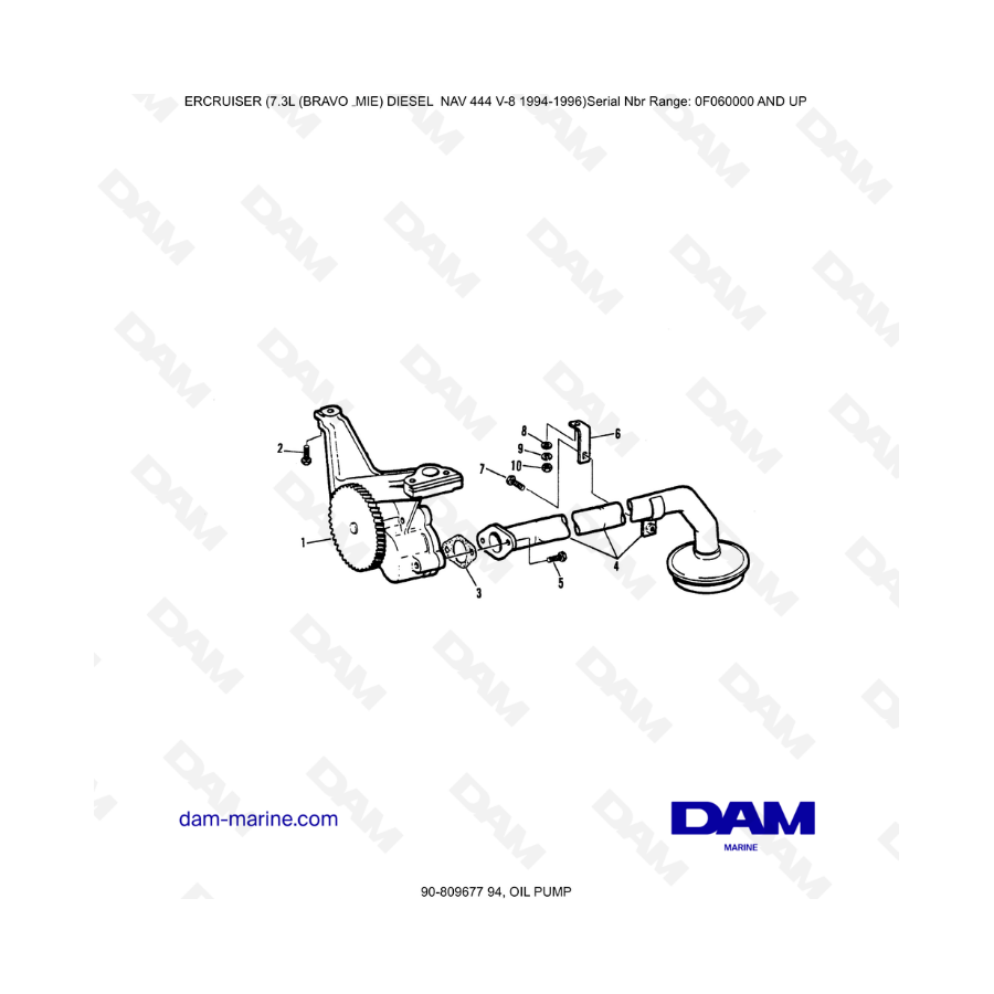 Mercruiser 7.3L NAV 444 - Bomba de aceite