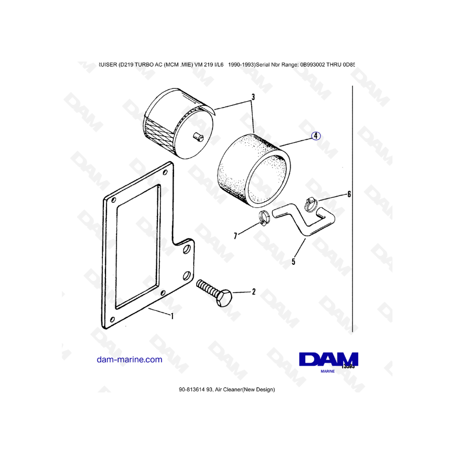 Mercruiser D219 TURBO AC - Air cleaner