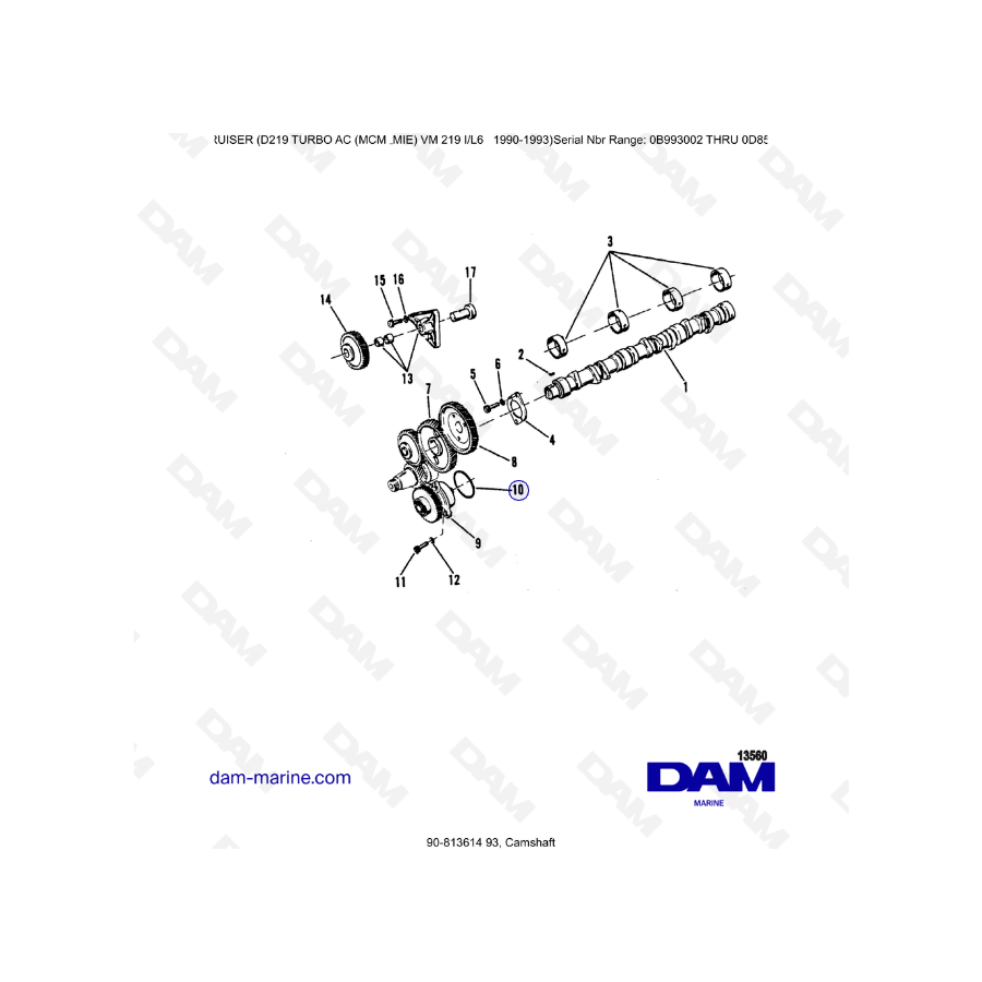 Mercruiser D219 TURBO AC - Camshaft