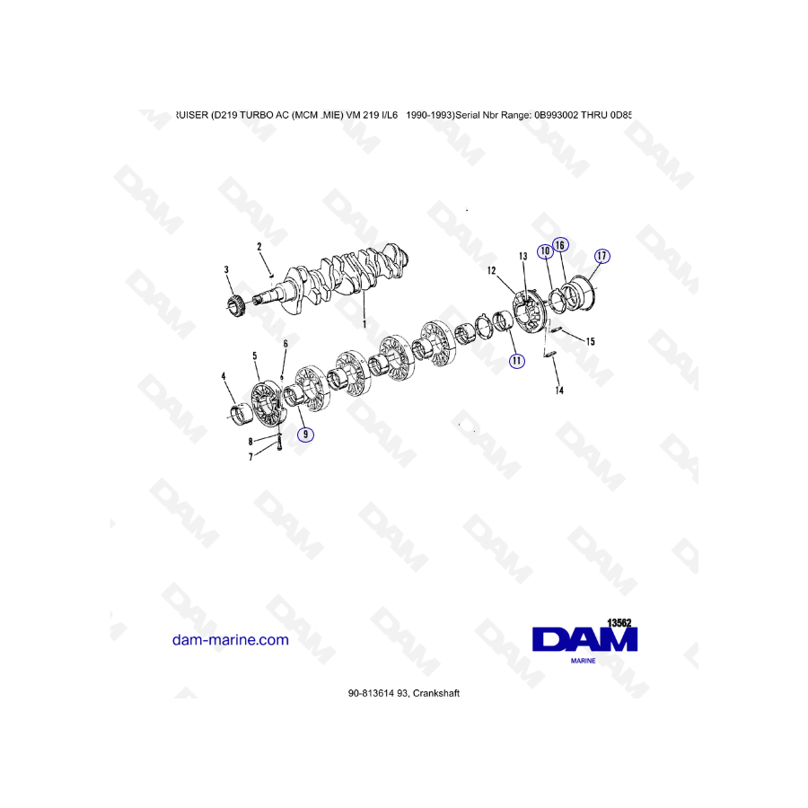 Mercruiser D219 TURBO AC - Crankshaft