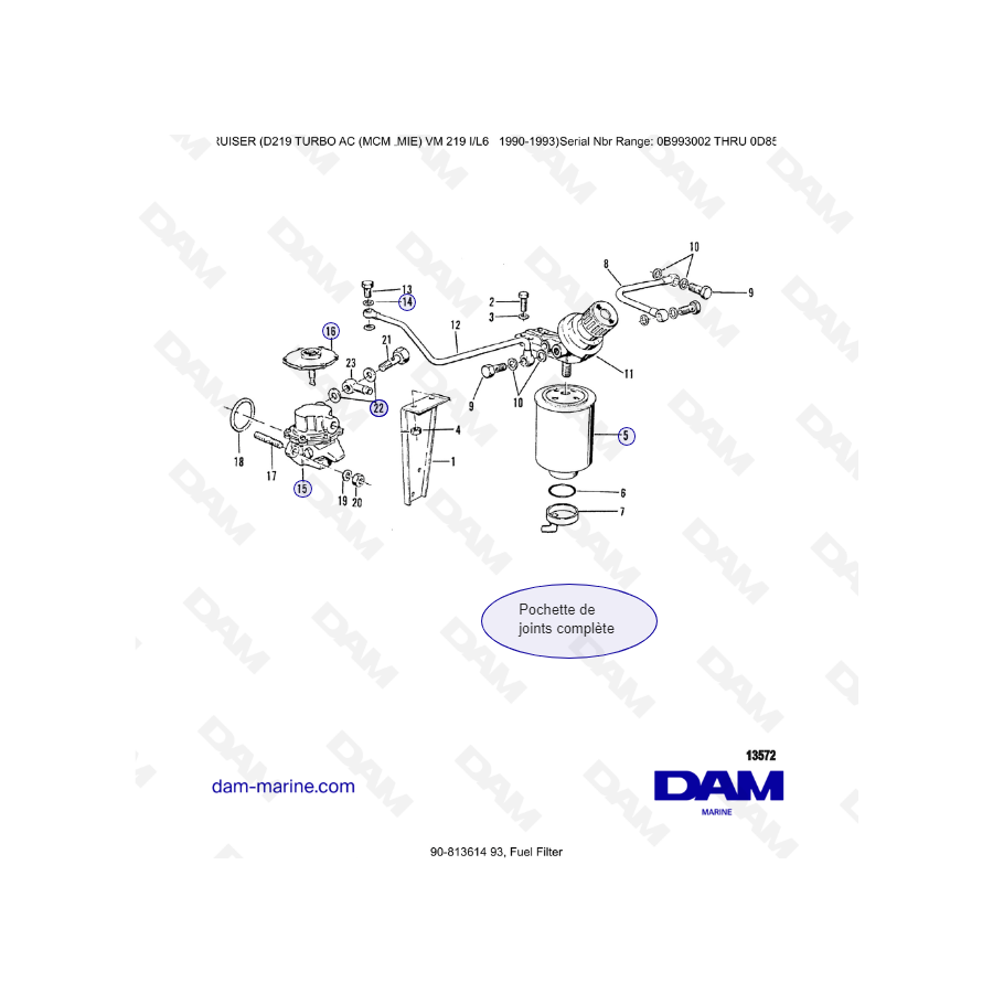 Mercruiser D219 TURBO AC - Fuel filter