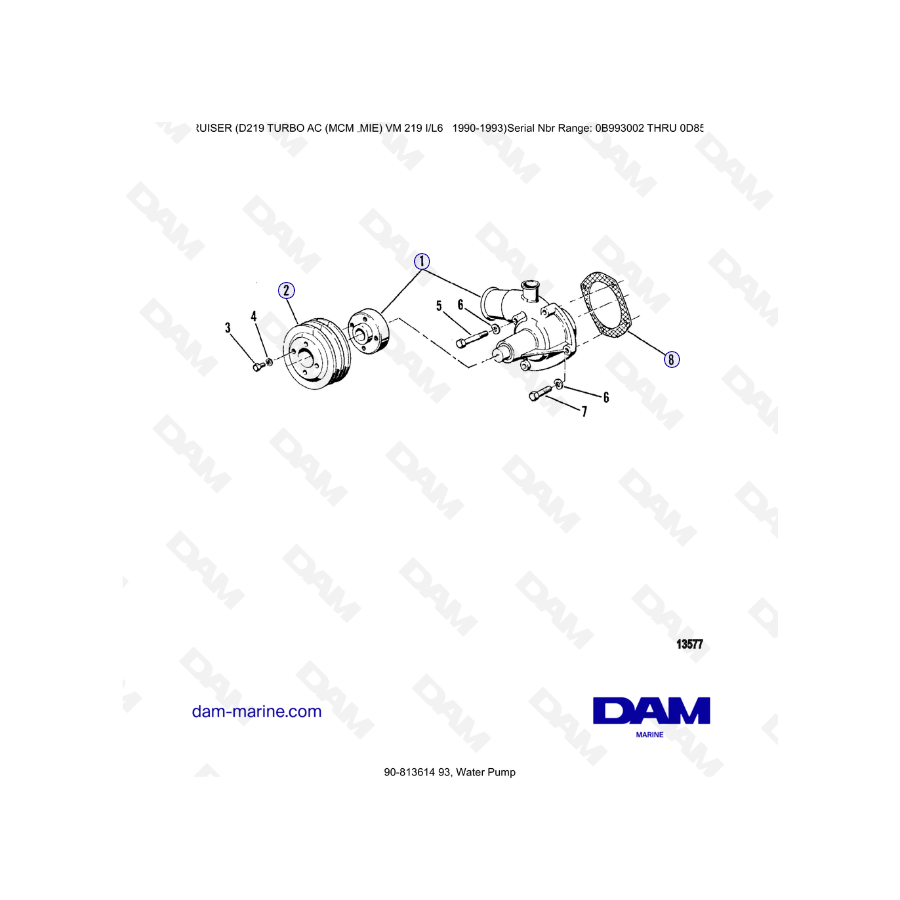 Mercruiser D219 TURBO AC - Bomba de agua